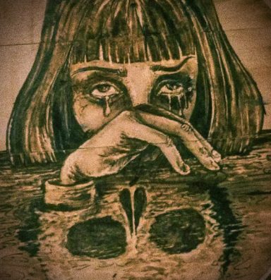 SOLD Wood burning Mia Wallace overdoses